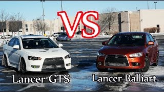 Mitsubishi Lancer Ralliart Vs Mitsubishi Lancer Gts