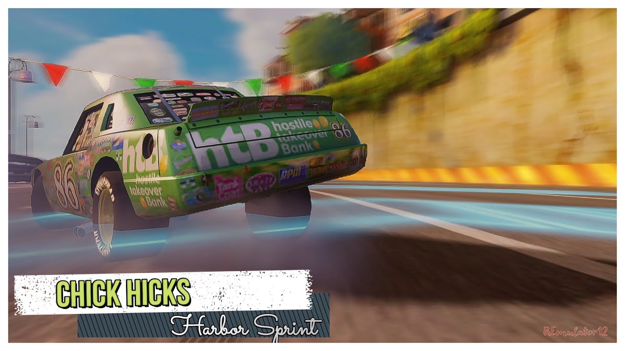Cars 2 The Video Game Chick Hicks Race Mode Harbor Sprint 4 Laps YouTube