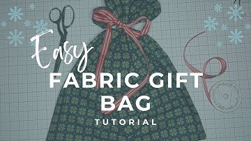 EASY Half Yard Reusable Fabric Gift Bag Tutorial | Sewing for Beginners | Gift Wrap Alternative