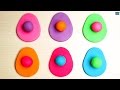 Surprise Eggs with Play Doh|Kinder Surprise with Play Doh |Learn colours