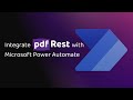 Integrate pdfRest with Microsoft Power Automate