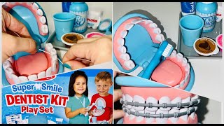 🦷 ASMR Teeth Toy, Cavities, Drilling, Flossing, Cleaning, Melissa & Doug Dentist Set Unboxing