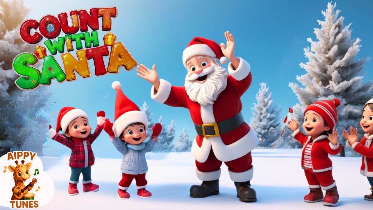 Santa’s Christmas Counting Song 1–10 🎅🎄 | Fun Holiday Rhyme for Kids