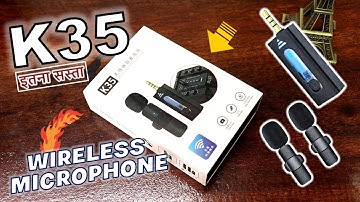K35 Wireless Microphone | Mic For Youtubers Review & Test | Dual Receivers | DSLR Camera Mic Hindi