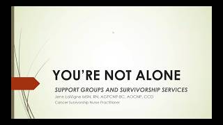 You’re Not Alone.  Support Groups & Survivorship Services | Wednesday Wellness