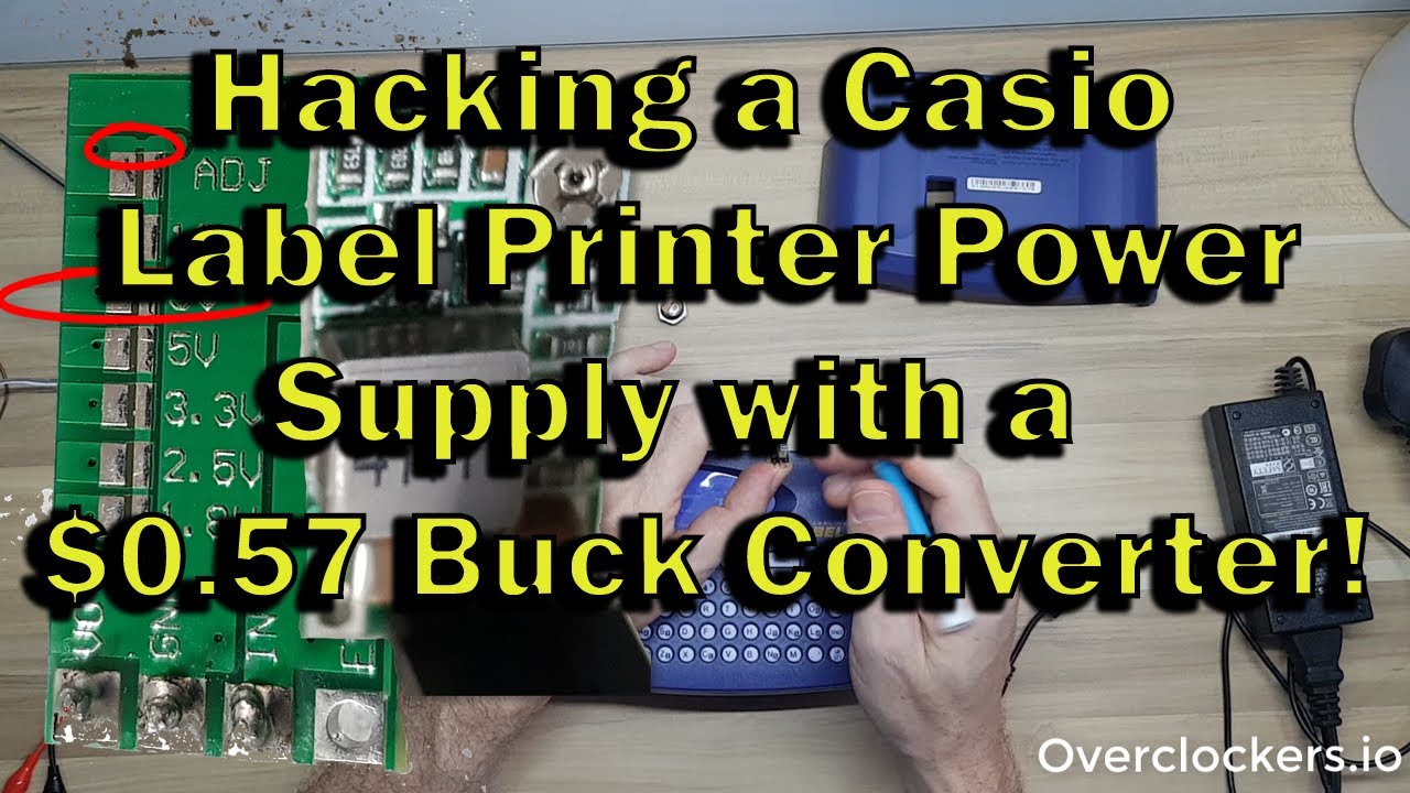 Replace 6 AA Batteries... Hack a Casio label printer to allow a wall ...