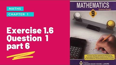 Exercise 1.6 || Question 1 part 6 || class 9 maths chapter 1 || Ijaz Foundation Academy