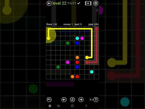 How To Solve Flow Free Extreme Pack 2 Level 22 8x8 Hard Board Walk Through Solution Walkthrough Youtube