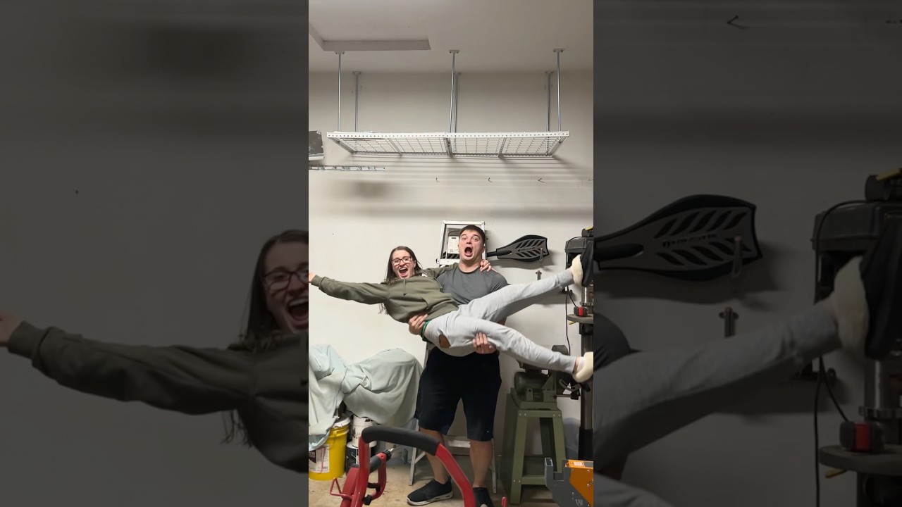 Ceiling mounted garage storage! Product by 