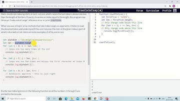 Tutorial 10 - catch OBOE (Off By One Error) when using indexing - freecodecamp