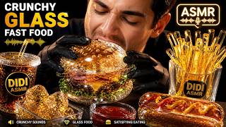 CRUNCHY GLASS FAST FOOD ASMR 🍔✨ Satisfying Eating Sounds, DiDi ASMR