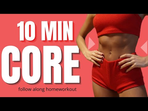 10 MIN CORE WORKOUT ️ | valentine workout| follow along homeworkout ...