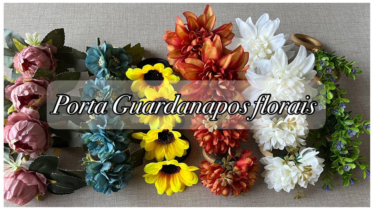 Meu acervo de porta guardanapos de flores e verdinhos