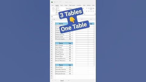 How to Combine Multiple Tables into One in Excel | Smart Excel Trick #excel #viral