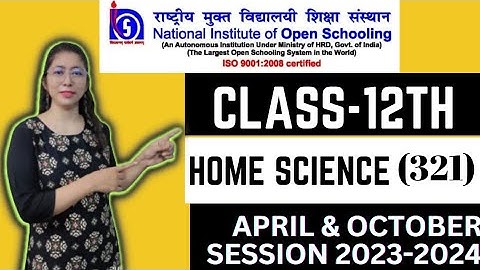 Nios class-12th Home-Science (321) solved TMA 2023-2024 . nios tma solution April/October 2023-2024.