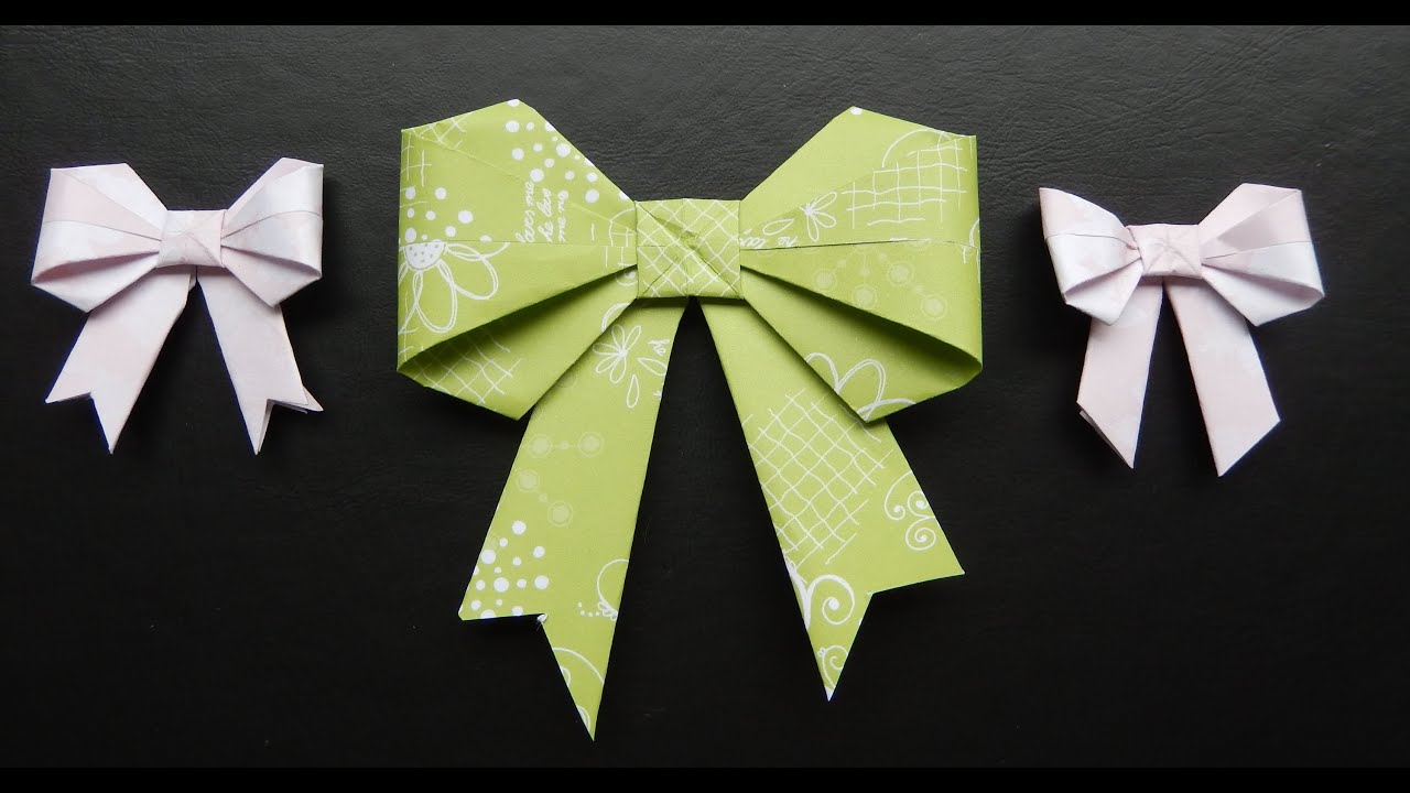 * Tutorial origami bow * YouTube