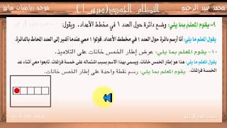 النظام الجديد شرح وتحضير الدرس االأول رياضيات الصف الأول الابتدائي للبيت والمدرسة