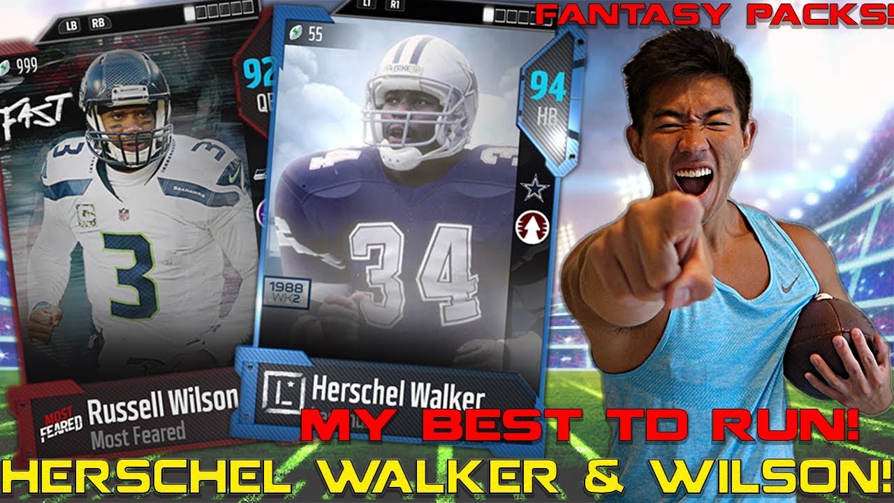 HERSCHEL WALKER & RUSSELL WILSON ARE UNSTOPPABLE! AMAZING TD RUN! Madden 18 Ultimate Team