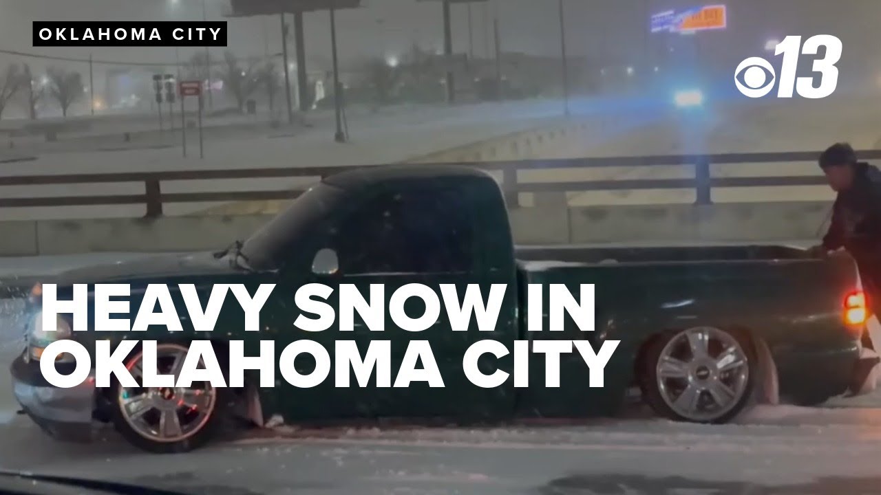 Heavy snow in Oklahoma City