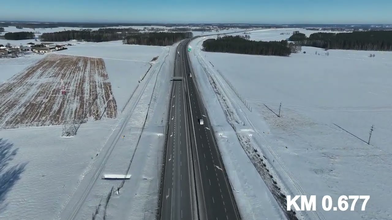 S61 Łomża – Kolno   film z powietrza - Styczeń 2026