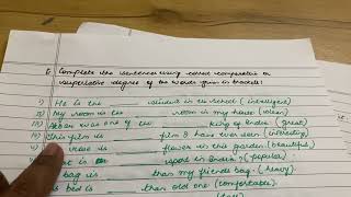 Worksheet on Adjective #Comparative #Superlative #English #Grammar #Adjective #worksheet