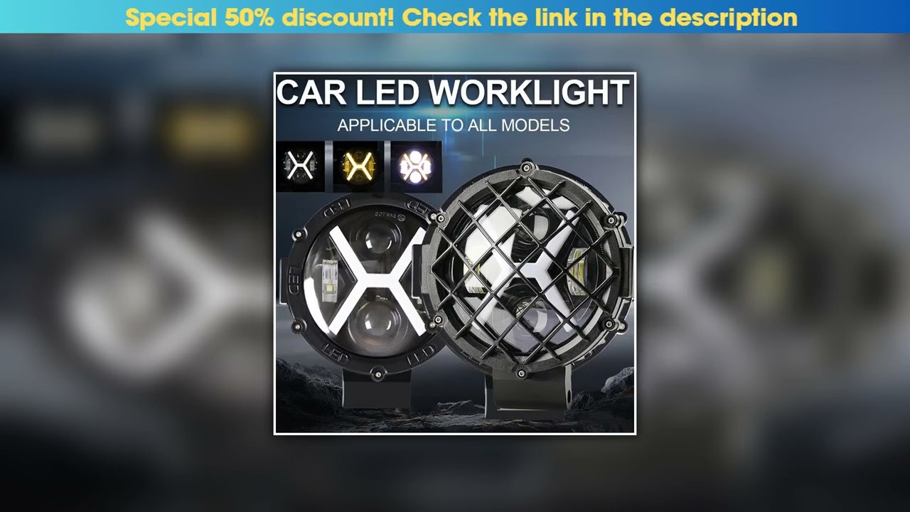 Editor’s Choice Round led work light driving spot lights for 4x4 off road jeep Tractor Truck Car 7i
