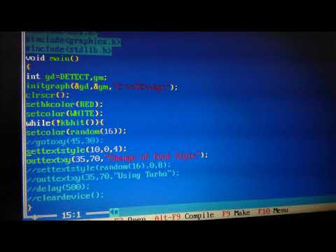 Change of Font Style Using Graphics in C