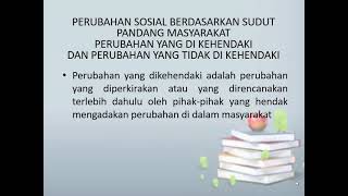 BENTUK PERUBAHAN SOSIAL 2021 2022