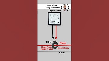 Amp Meter Wiring Connection With Current Transformer - CT Coil Diagram #diagram #electronic #shorts