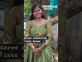 Birthday outfit idea in tamil|| Saree converted to dress👗|| #sareeconverttolongfrock #maha_cuts