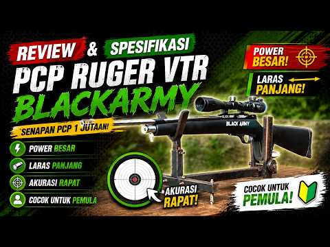 Senapan Angin PCP Ruger VTR Black Army: Power Big Game, Harga Ramah di Kantong!