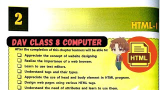 DAV Class 8 Computer Chapter 2 HTML I Explanation With Practical || Adarsh Kaushik 99 screenshot 3