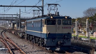 【ef210運用をef65が代走】臨8592レ新A107仕業ef65-2087号機+コキ3両
