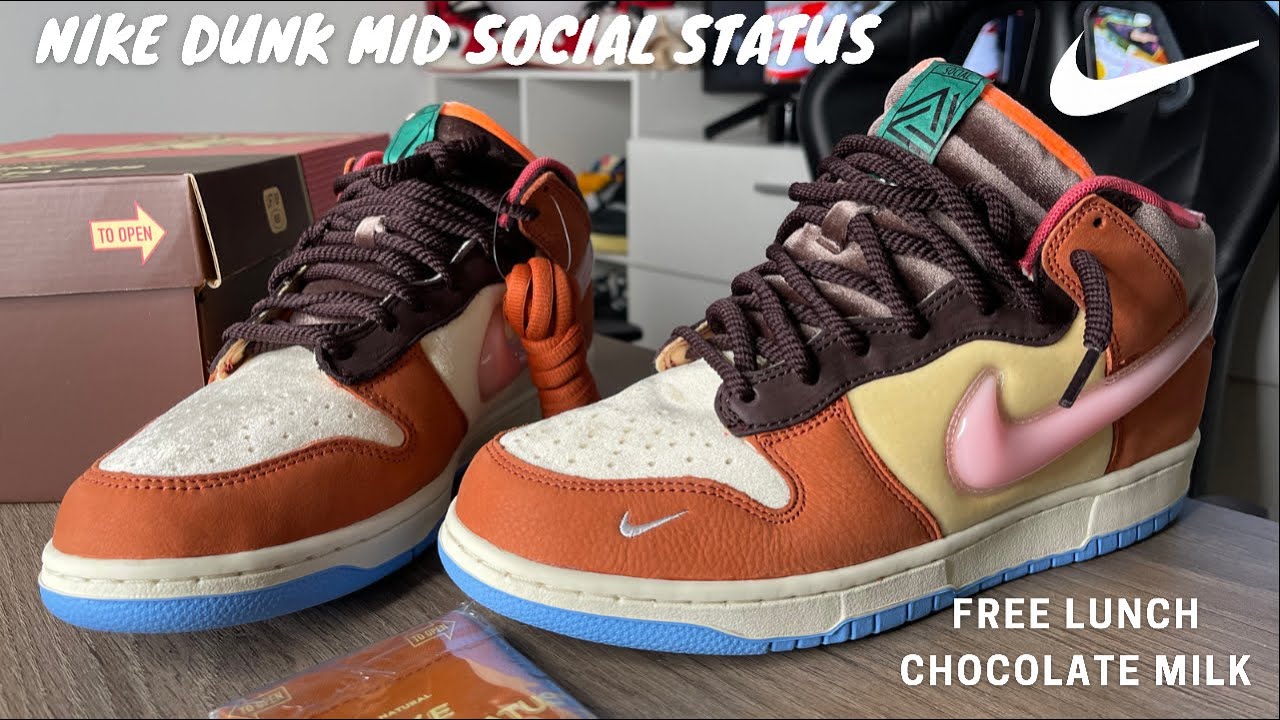 social status x dunk mid chocolate milk