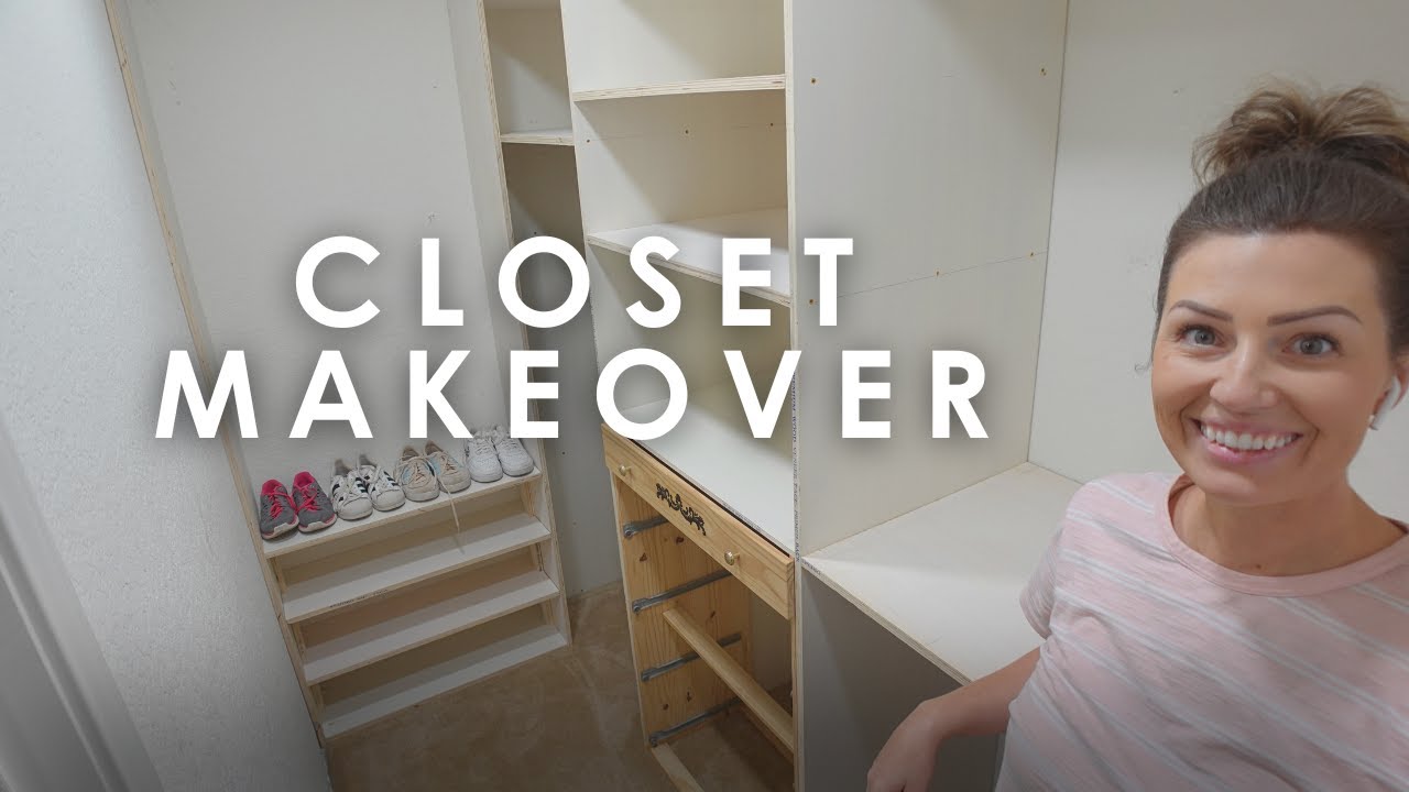 DIY CLOSET MAKEOVER | BUDGET CUSTOM CLOSET BUILD - YouTube