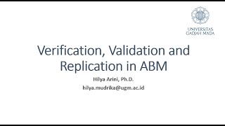 Verification, validation, and replication in ABM