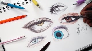 Drawing Eyes - INKTOBER DAY 8 - DeMoose Art