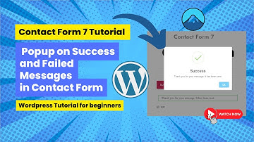 How to Show Popup on Success and Failed Messages In Contact Form 7
