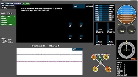 Individual brushless motor testing in MultiWii GUI