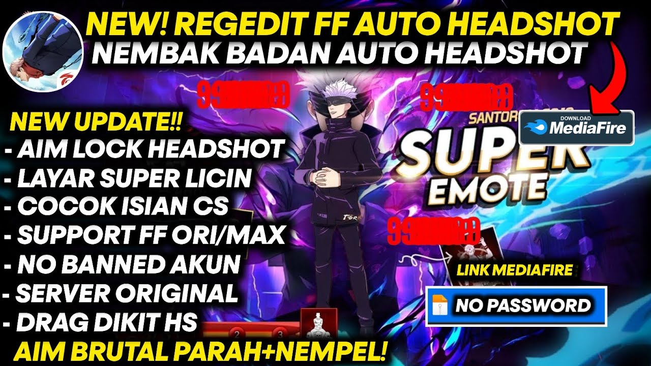 NEMBAK BADAN HS100%‼️ REGEDIT FF AUTO HEADSHOT TERBARU 2026 ANTI SERVER CHEAT & ANTI BANNED