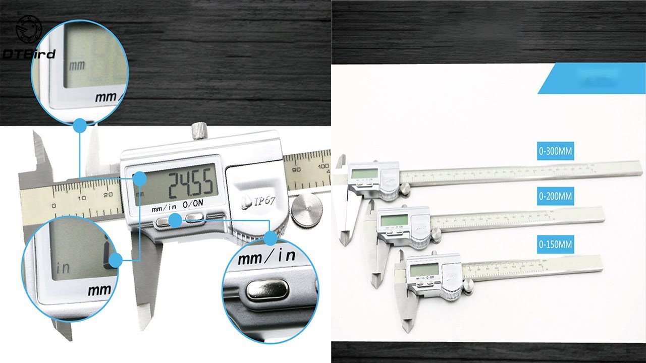 0 01mm 300mm IP67 Waterproof Digital calipers Stainless Steel Electronic Digital Vernier Caliper Mea