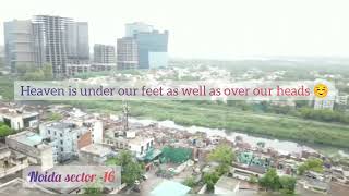 NOIDA SECTOR-16 ke sare ghar match box jitna chhote dikhte he 😂 || Drone