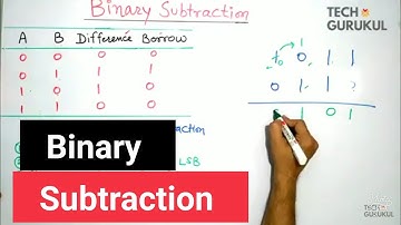15. Binary Subtraction / Binary Arithmetic  - Digital Electronics | TECH GURUKUL