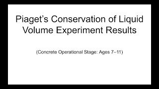 Piaget's Cognitive Development Experiment - Group 2
