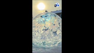 Soap Bubbles Freeze Amid Subzero Temperatures In Colorado