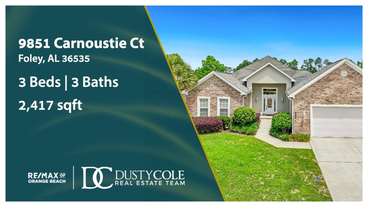 9851 Carnoustie Ct, Foley, AL 36535 YouTube