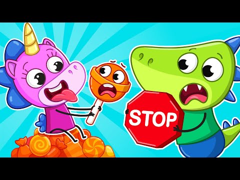 Não Coma Doces Demais! | Comida Saudável vs Junk Food 🍭🍎 | Pequenina Mimi🦄