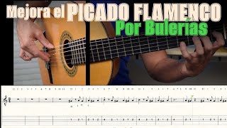 PICADO FLAMENCO | Mejora tu técnica | Falseta de BULERÍAS FÁCIL