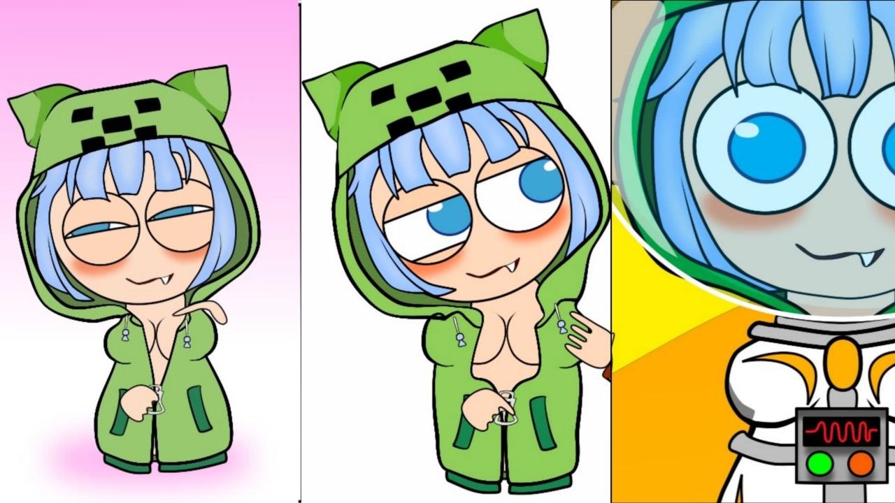 I was kidnapped by aliens into space CREEPER GIRL SPRUNKI