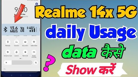 realme 14x 5g me usage data kaise show kare | how to show usage data setting in realme 14x 5g